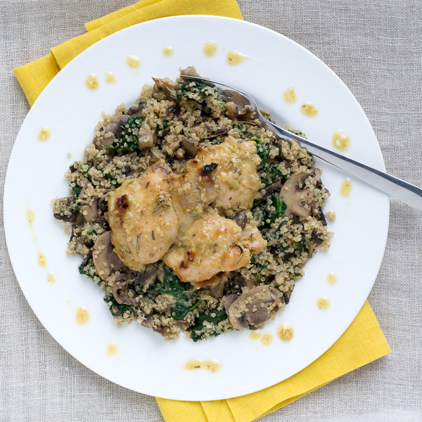 Maple Dijon Chicken with Mushroom & Quinoa Risotto JewelOsco