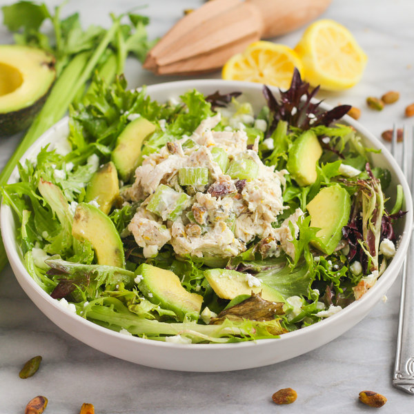 Poached Chicken Salad with Goat Cheese, Avocado & Pistachios JewelOsco