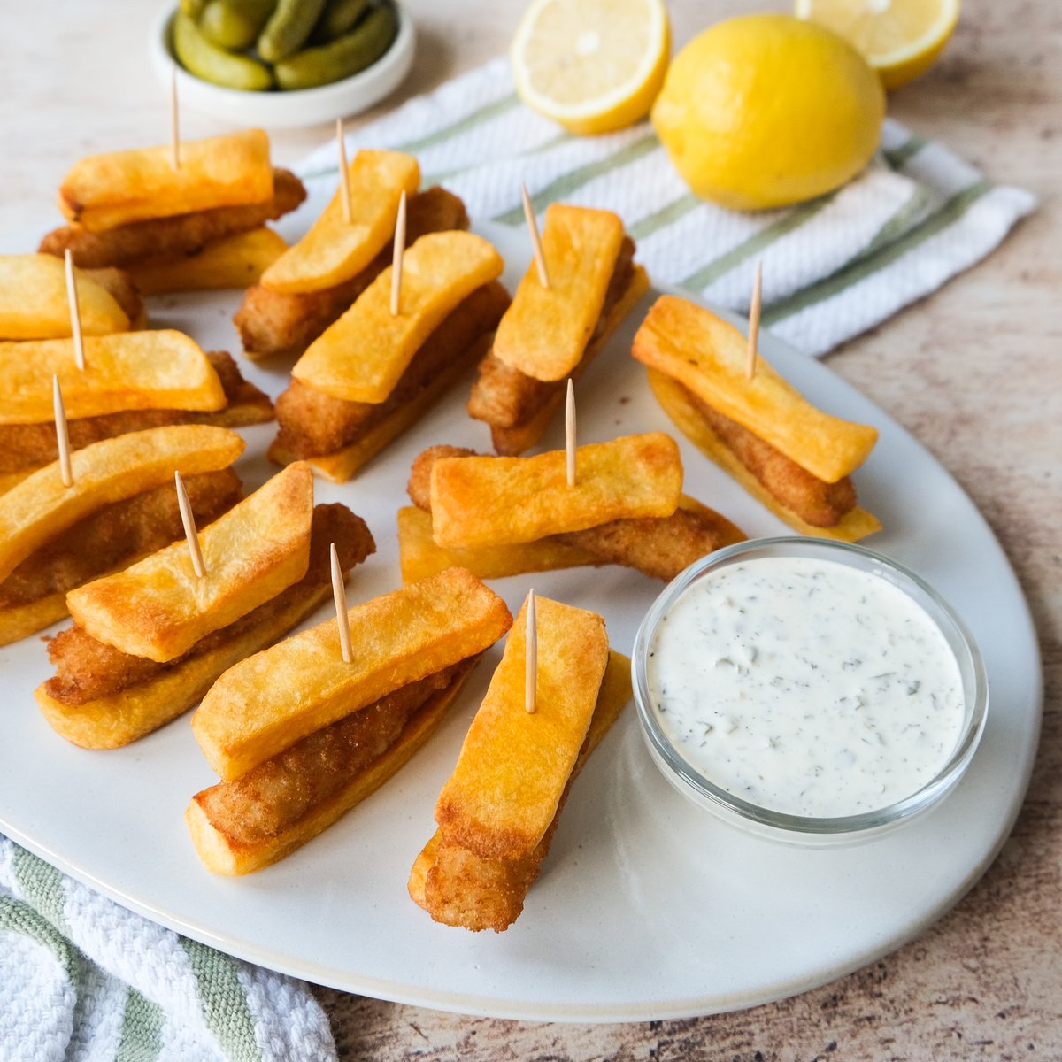 Easy "Fish & Chip" Skewers with Homemade Tartar Sauce Safeway