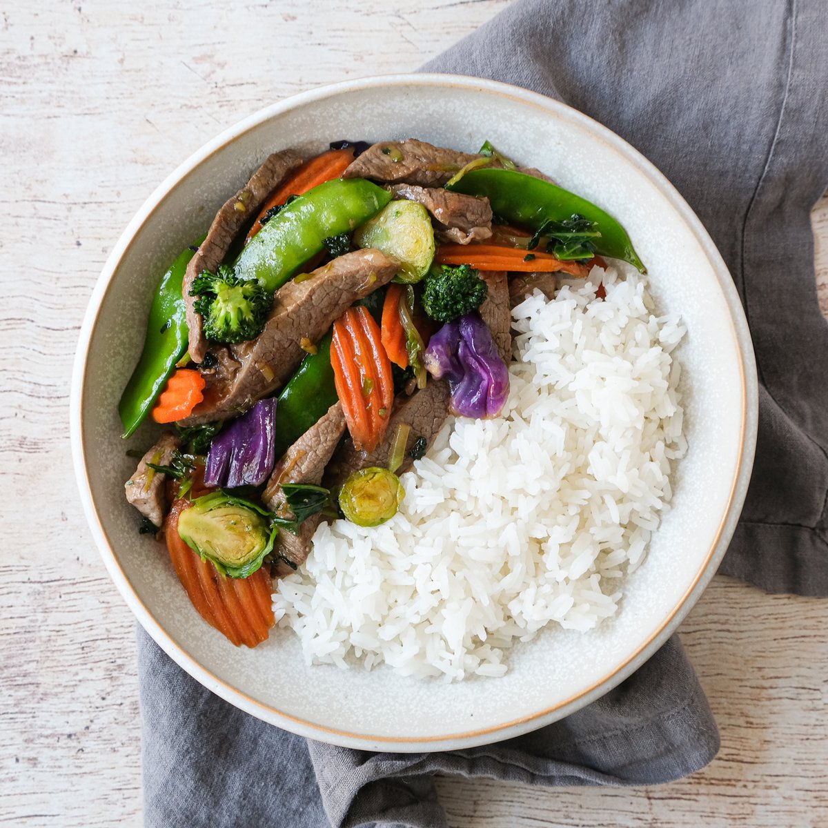 Ultra Easy Teriyaki Beef & Vegetable StirFry with Jasmine Rice Safeway