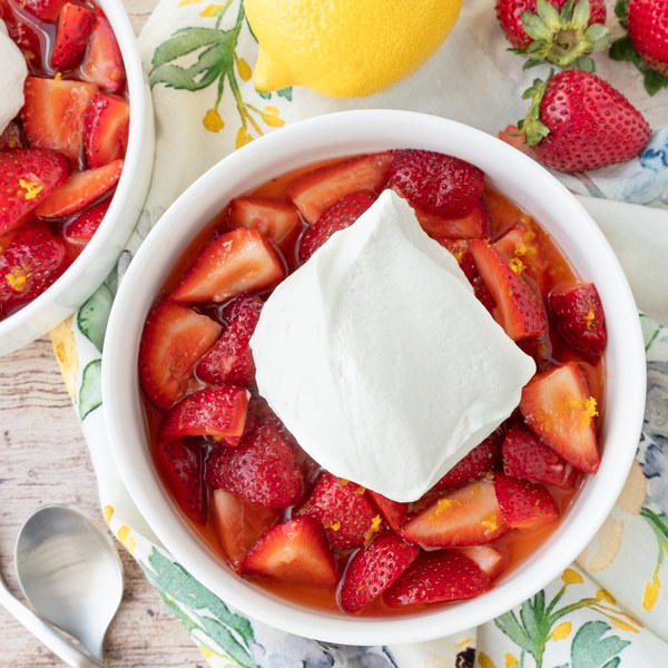 Fruit Recipes Citrus Infused Strawberries with Whipped Cream Safeway