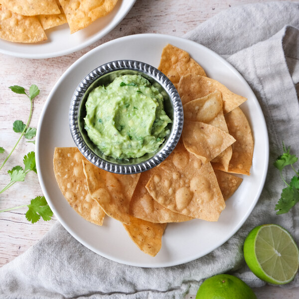 TexMex Recipes Creamy AvocadoYogurt Dip with Tortilla Chips