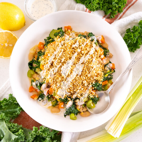 White BeanKale "Cassoulet" with Parmesan Bread Crumbs & Lemon Sauce Safeway