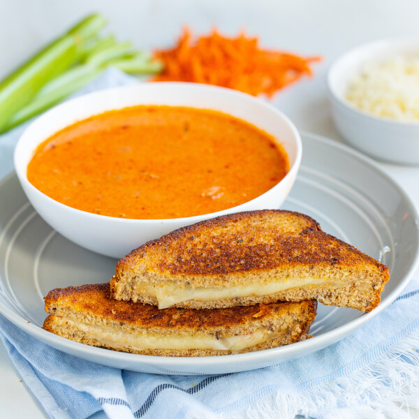 Grilled Cheese Sandwich with Creamy TomatoVegetable Soup JewelOsco