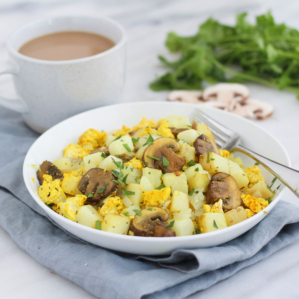 Breakfast Recipes Savory Mushroom & Potato Tofu Scramble Albertsons