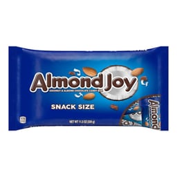 ALMOND JOY Coconut and Almond Chocolate Snack Size Candy Bag - 11.3 Oz