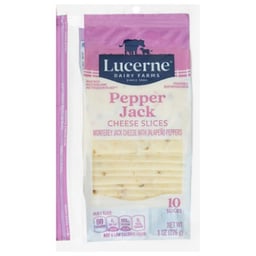 Lucerne Cheese Slices Pepper Jack - 10 Count
