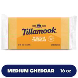 Tillamook Medium Cheddar Cheese Block - 1 Lb