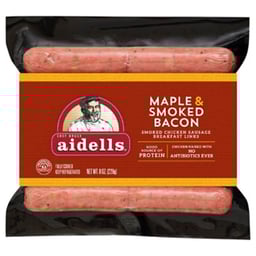 Aidells Smoked Chicken Sausage Breakfast Links Maple Smoked Bacon 10 Count - 8 Oz