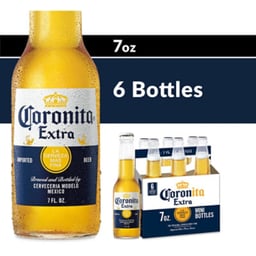Corona Extra Coronita Lager Mexican Beer 4.6% ABV Bottle - 6-7 Fl. Oz.