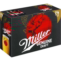 Miller Genuine Draft American Style Lager Beer 4.7% ABV Cans - 24-12 Fl. Oz.