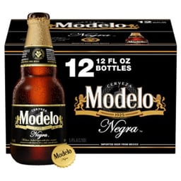 Modelo Negra Amber 5.4% ABV Lager Mexican Beer Bottle - 12-12 Fl. Oz.