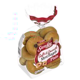 Sara Lee Plain Made With Whole Grain Mini Bagels - 16 Oz