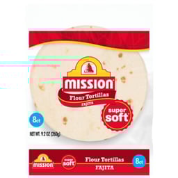 Mission Super Soft Flour Tortillas Fajita Size - 8 Count