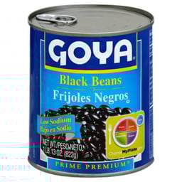 Goya Prime Premium Beans Black Low Sodium Can - 29 Oz