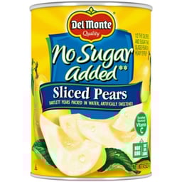 Del Monte Pears Sliced Northwest No Sugar Added - 14.5 Oz