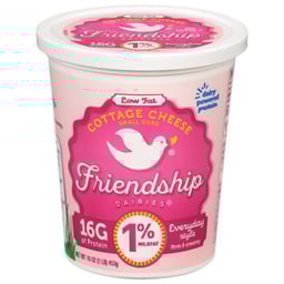 Friendship All Natural 1% Milkfat Small Curd Cottage Cheese - 16 Oz