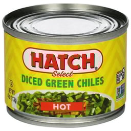 HATCH Select Green Chiles Gluten Free Diced Hot Can - 4 Oz