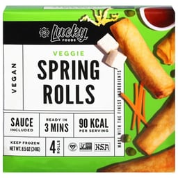Lucky Vegetarian Spring Rolls - 8.5 Oz