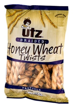 Utz Pretzel Braided Twists Honey Wheat - 14 Oz