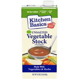 Kitchen Basics Unsalted Vegetable Stock Carton - 32 Oz