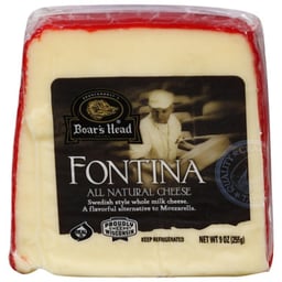Boars Head Cheese Pre Cut Fontina - 9 Oz