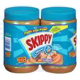 SKIPPY Peanut Butter Spread Creamy Twin Pack - 2-40 Oz