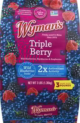 Wymans Triple Berry Blend Fresh Frozen - 3 Lb