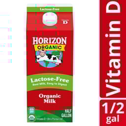 Horizon Organic Whole Lactose Free Milk Carton - 0.5 Gallon