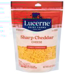 Lucerne Cheese Finely Shredded Sharp Cheddar - 8 Oz