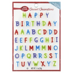 Betty Crocker Decorations Candy Cake Alphabet Assortment Assorted Colors - 1.1 Oz