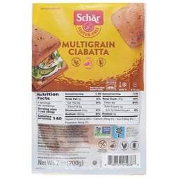 Schar Ciabatta Gluten Free Multigrain 4 Count - 7 Oz