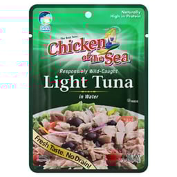 Chicken of the Sea Light Tuna in Water Wild Caught Chunk Style Pouch - 2.5 Oz