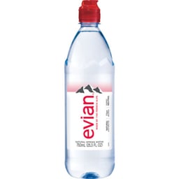 evian Natural Spring Water Bottle - 750 Ml