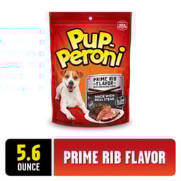Pup-Peroni Dog Snacks Prime Rib Flavor Pouch - 5.6 Oz