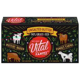 Vital Farms Grass Fed Unsalted Butter - 8  Oz