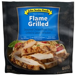 John Soules Foods Fully Cooked Flamed Grilled Chicken Breast Strips - 16 Oz.