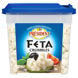 President Plain Crumbled Feta - 12 Oz
