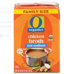 O Organics Organic Broth Low Sodium Chicken Flavored - 48 Oz
