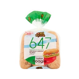 Schmidt Old Tyme 647 Italian Hoagie Rolls Low Calorie Bread - 6 Count