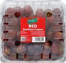 Signature SELECT/FARMS Red Seedless Grapes - 3 Lb
