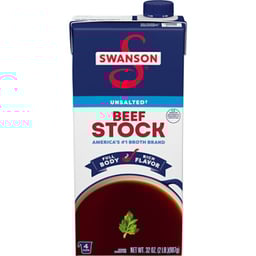Swanson Unsalted Beef Stock - 32 Oz