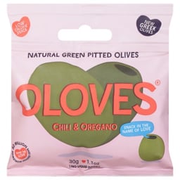 Oloves Olives Green Pitted with Habanero Chilles Hot Chilli Mama Pouch - 1.1 Oz