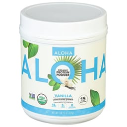 Aloha Protein Powder Organic Vanilla - 18.5 Oz