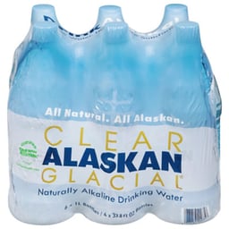 Clear Alaskan Glacial Drinking Water - 6-1 Liter