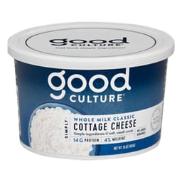 good culture Simply Cottage Cheese 4% Milkfat Whole Milk Classic - 16 Oz
