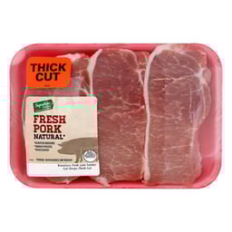Pork Loin Center Cut Chops Boneless Thick Cut - 1.25 Lb
