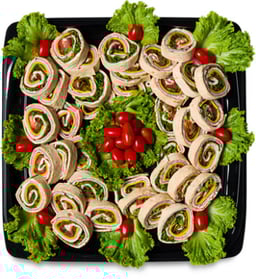 Deli Catering Tray Sandwich Pinwheel 16 Inch Serves 12-16 - Each