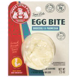 Three Little Pigs Egg White Bites Broc Parmesan - 2.5 Oz