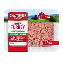 Shady Brook Farms 93% Lean 7% Fat Fresh Ground Turkey Tray - 1.3 Lb